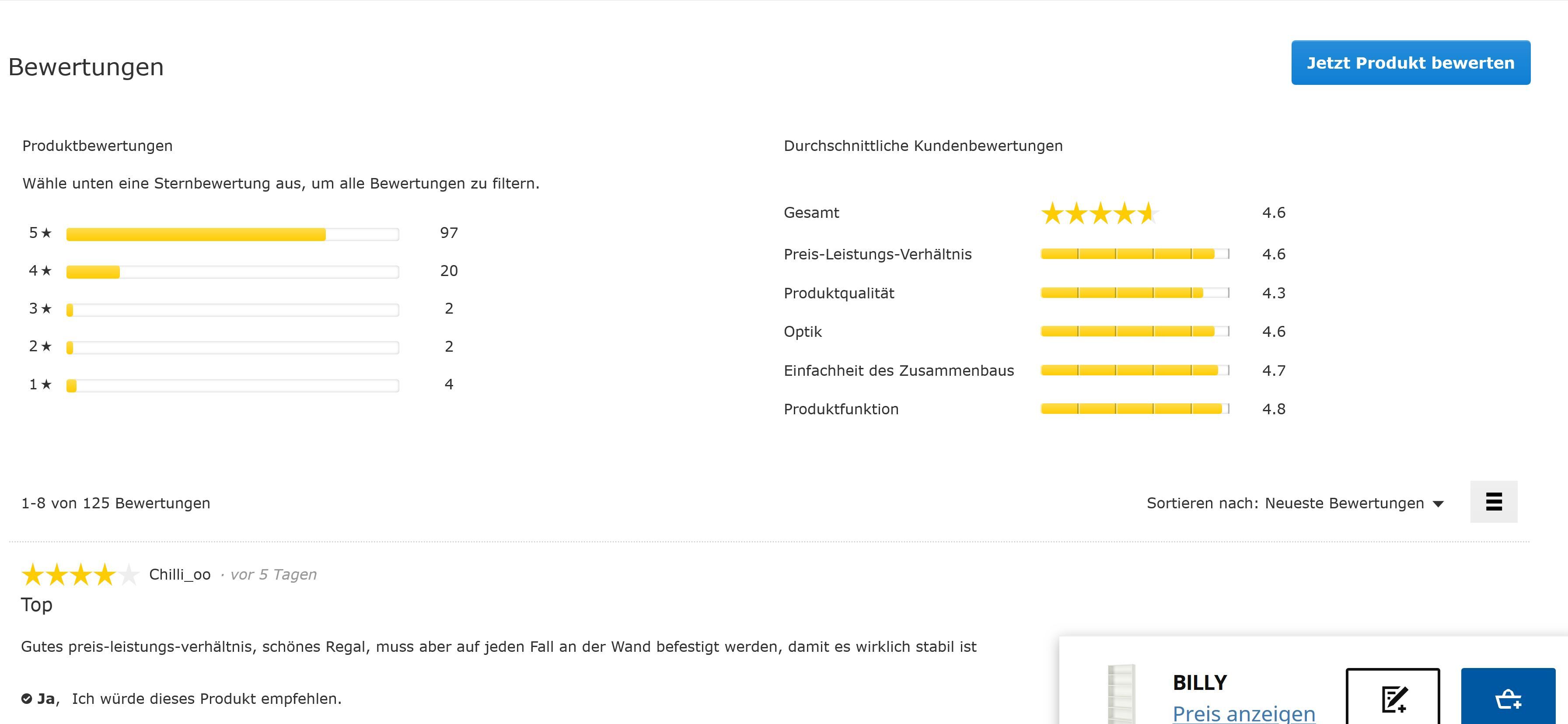 IKEA Onlineshop Bewertung